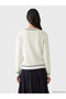 Alita City Lcw Everyday White Knitwear Plain Women's Cardigan with a Difference - 4