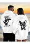 Lover - Friend Couple Combination Tom and Jerry Back Printed Special Design Hooded Sweatshirt Set of 2