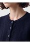 Alita City Lcw Modest Navy Blue Knitwear Plain Women's Cardigan with a Difference - 3