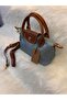 Women's Shoulder Bag Size S Black-Tan Waterproof - 4