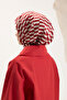 Patterned Twill Scarf Checkerboard Red - 4