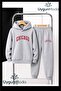 Chicago Yazi Printed Hooded Thick Cotton Inside Tracksuit with Pockets Children's Top and Bottom Tracksuit Set