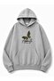 Green Butterfly Printed Hooded Sweatshirt