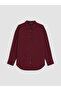 Lcw Modest Burgundy Striped Women's Shirt - 5