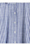 Lcw vision blue striped Oversized poplin women's shirt - 7