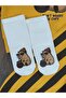 Capybara Printed Oversize Sweatshirt, Stripe Printed Trousers, Sock Detailed Bottom and Top, 3-Piece Seasonal Baby Boy Set - 6