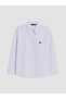 Lcw Comfort Blue Embroidered Oxford Women's Shirt - 5