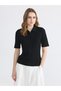 Alita City Lcw Everyday Black Knitwear Plain Women's Cardigan with a Difference