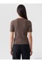 Alita City Lcw Everyday Brown Knitwear Patterned Women's Cardigan with a Difference - 4