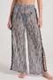 Women's Zebra Pattern Pompom Detailed Slit Trousers Pareo - 2