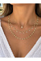 ✨   Sparkling Drop Stone 3-Piece Gold Women's Necklace Combination - 2
