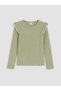 Lcw Kids Ruffle Detailed Crew Neck Girls' T-Shirt