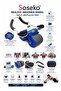 Smart Abdominal Exercise Wheel - Automatic Rebound, Dual Wide Wheels, LCD Display, Elbow Support, Blue - 2