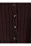Lcw Vision Red Hair Braid Patterned Women's Knitwear Cardigan - 7