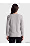 Lcw Grace Gray Crew Neck Zigzag Patterned Women's Knitwear Sweater - 3