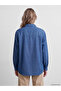 Lcw Grace Blue Shirt Collar Embroidered Women's Jean Tunic - 4