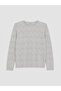 Lcw Grace Gray Crew Neck Zigzag Patterned Women's Knitwear Sweater - 4