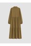 Texx Store Quality Lcw Everyday Khaki Plain Loose & Baggy Shirt Collar Long Dress - 2