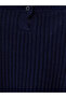 Two Mt Shop Quality Navy Blue Oval Collar Girls' Embroidered Knit Sweater - 2