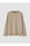 Xside Brown Crew Neck Oversized Women's Knitwear Sweater - 5