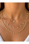 ✨   Sparkling Drop Stone 3-Piece Gold Women's Necklace Combination