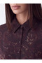 Two Mt Shop Quality Lcw Studio Purple Chiffon Patterned Standard & Regular Shirt Collar Long Dress - 4