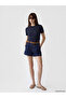 Lcw Vision Navy Blue Hair Braid Patterned Women's Knitwear Sweater - 2