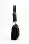 1497 Black Suede Women's Shoulder Bag - 2