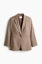 Tek Düğmeli Gabardin Blazer - 4