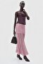 Women's Mini Leopard Lace A-Line Half Lining Detailed Lace Maxi Skirt - 3