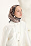 Patterned Twill Scarf Animal Brown - 4