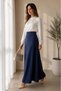 Women's High Waist A-Line Long Pencil Skirt Stylish and Classic - 2