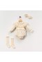 Cotton Baby Girl Romper Set with Lace Detail, Socks and Bandana - 3