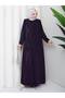 Women's Stylish Elegant Abaya Dress with Sleeves and Front Details - 3