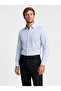 Ice Blue Square Button Slimfit Men's Shirt - 3