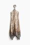 Halter Yaka Şifon Elbise - 3