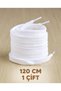 Daily Use Flat White Sports Shoe Laces Pair 120 cm