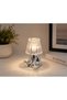 Led Lampshade with Silver Sitting Man Figure – Decorative Table and Bedside Lamp with Transparent Crystal-Looking Head - 3