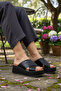 Black Thick Padded Sole Soft Comfortable Insole Women's Slippers Pc-54641