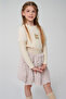 Beige Fur Skirt Sweatshirt Set - 5