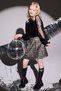 Velvet Blouse with Sleeve Detail and Gold Jacquard Skirt Set - 6