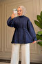6301 - Stylish Comfortable Threaded Waist Tie Long Shirt - 2