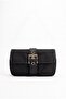 1497 Black Suede Women's Shoulder Bag - 4