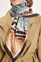 Patterned Twill Scarf Animal Amber - 5