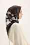 Patterned Twill Scarf Bambi Brown - 4