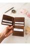 100% Genuine Leather Handmade Tan Color Multi-Section Wallet - 3