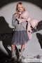 Pink Parılıtı Blouse and Gray Tutu Skirt Set - 7