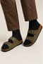Men's Buckle Slippers Khaki - 3