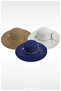 Luxury Straw Wide Brim Solid Color Beach Hat for Women - 5