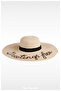 Written Straw Floppy Beach Hat for Women (56-58 cm) - 5